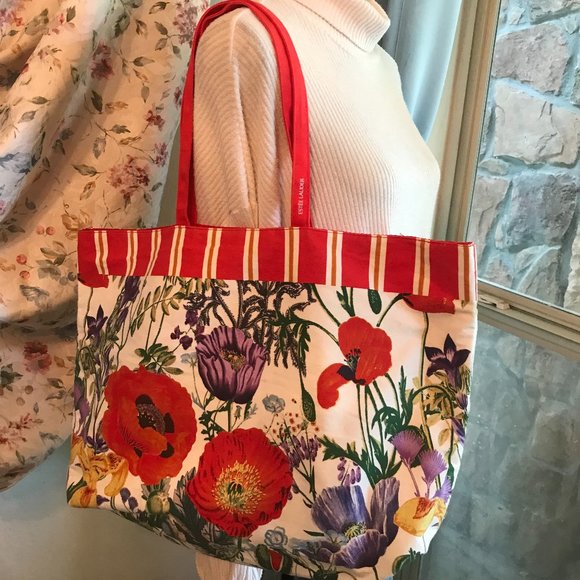 Estee Lauder Handbags - Estee Lauder Floral Tote Bag